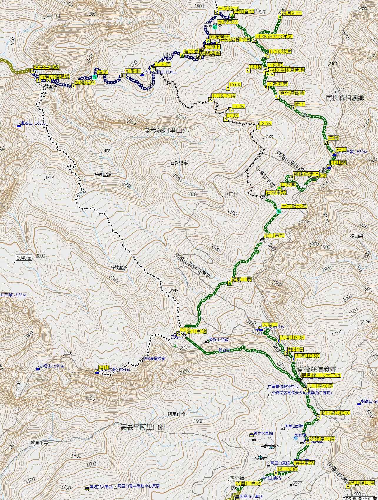 阿豐縱走 非傳統路線 經松山 水漾森林 千人洞 船形洞 順登大塔山 訪眠月神木 登山補給站
