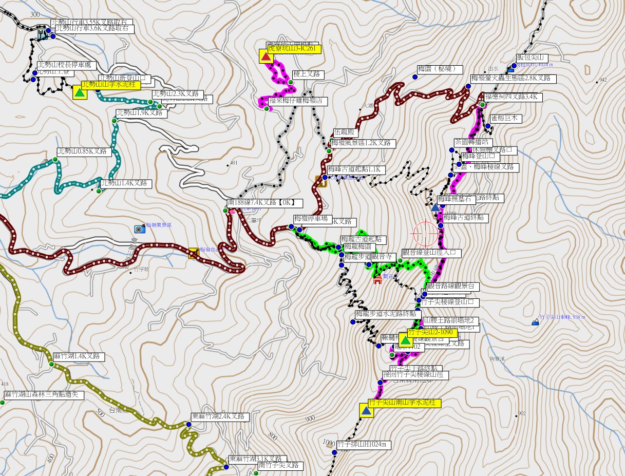 竹子尖山、竹子尖山南、風空子山、風空子山東北、寶光聖堂與圳頭坑山－台南基石巡禮篇DAY1-2