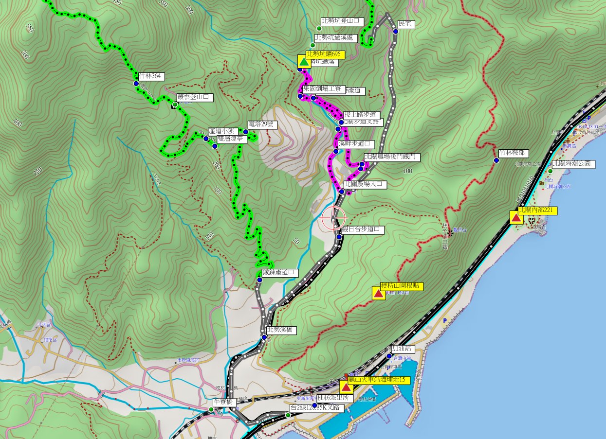 北勢坑【鑛695】與員山【補立的2-1204】－蘭陽基石巡禮篇（順訪烏石港藍色走廊等景點）