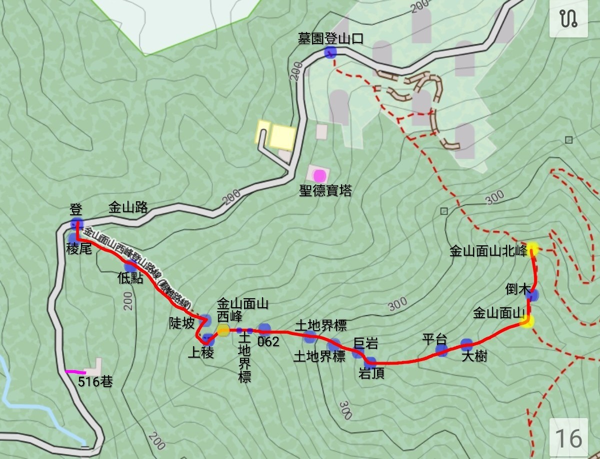 金山面山西峰•金山面山•金山面山北峰